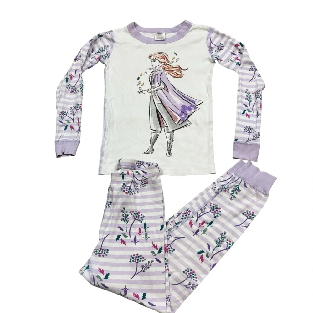 Girl’s Frozen II Hannah‎ Andersson Two Piece Pajama Set Size 6-7